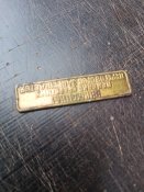 Трофейний бронзовий шильдик з телефона.