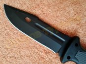Тактический нож 4038A Grey c пилой компасом огнивом точилкой стеклобоем 27 см