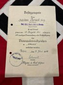 Наградной на знак-Ранение 3 степени.