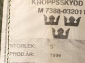 Противоуламковий жилет, склад Швеція