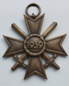 Крест за военные заслуги 1939, с мечами. 2-ой класс комплект Оригинал