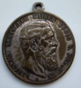 Медаль  Пруссия 1888 В Память оправлении короля Фридриха Оригинал
