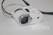 Лупа Міні-мікроскоп 60х із LED та ультрафіолетовою підсвіткою у чохлі NO9595 (1073)