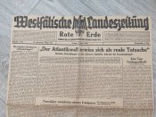 Лист газети Westfalische Landeszeitung. 3 Рейх.