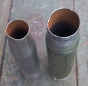 Гільза снаряду 30 × 165 мм (БТР) та снаряду 23 × 152 мм (зенітка)