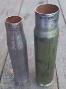 Гільза снаряду 30 × 165 мм (БТР) та снаряду 23 × 152 мм (зенітка)