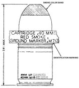40х46 мм постріл M713 red smoke ground marker (1 шт.)