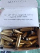 Гильзы 5.7 × 28 мм. 29 шт. Боксер.