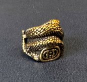 Намистина (бусина) "Gold Coiled Snake" для плетіння темляків з паракорду