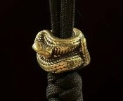 Намистина (бусина) "Gold Coiled Snake" для плетіння темляків з паракорду