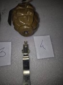 Граната Ф 1 с отверствием снизу. Макет.