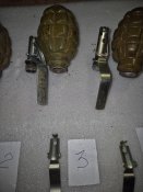 Граната Ф 1 с отверствием снизу. Макет.