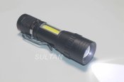 Міні-ліхтарик XPE-COB із Zoom кишеньковий USB-micro в коробочці (1506)