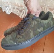 шкіряні камуфльовані кеди, розмір 42 (28см)