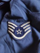 Vintage Usaf mens tropical wool coat blue A/F shade 1084 40R Vietnam era.