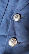 Vintage Usaf mens tropical wool coat blue A/F shade 1084 40R Vietnam era.