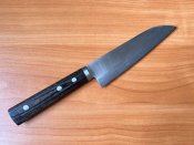 Винтажный кухонный японский нож Сантоку Takumí Sawa варикоми