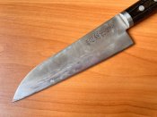 Винтажный кухонный японский нож Сантоку Takumí Sawa варикоми