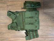 Тактичний бронежилет плитоноска олива розвантажувальний жилет з підсумками