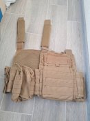 Тактичний бронежилет плитоноска койот з підсумкам розвантажувальний жилет
