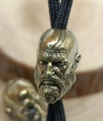 Намистина (бусина) "Gold Kratos Head" для плетіння темляків з паракорду