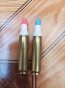 5.56 навчальні патрони синій та чераоний