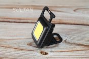 Портативний ліхтарик на карабіні з магнітом Mini COB 500 lum (1855)