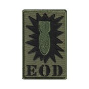 Вишитий шеврон розмінування "EOD Bomb" на липучці