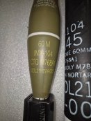 Мина минометная 60 мм. Макет. Американская.