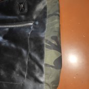 Сумка ~ 22 л. для зберігання речей, взуття тощо. Чорна екошкіра, бічні вставки вудленд