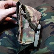 Подсумок гранатный двойной мультикам (MOLLE, подсумок для гранат на разгрузку, жилет, РПС