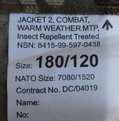Китель + брюки: Jacket 2 Combat Warm Weather MTP 180/120, армия ВС Великобритания