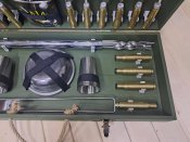 Набір розкладних шампурів з кулеметних гільз 12.7 мм в дерев’яному кейсі