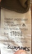 Термофліс Combat Undershirt Thermal Light olive, Британія, 170/90