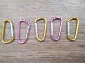 Набір 5 шт карабіни алюмінієві 45 мм