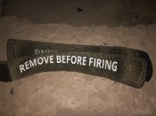 "Remove before firing" - Предохранительный поясок со снаряда 2 шт.