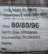 Брюки, штаны Trousers Combat MTP, 80/80/96, мультикам, б/у, армия ВС Великобритания