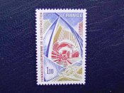 Поштова марка Франція " Архітектура " 1977 рі...