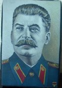 Гобелен Сталин на шелке.