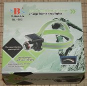 Фонарь на лоб X-Balog(Poilce) 12V T855-XPE, zoom+солнечная батарея