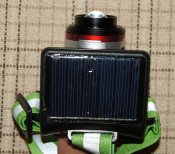 Фонарь на лоб X-Balog(Poilce) 12V T855-XPE, zoom+солнечная батарея