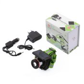 Фонарь на лоб X-Balog(Poilce) 12V T855-XPE, zoom+солнечная батарея