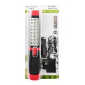 Фонарь кемпинг (автомобильный) на кристаллах 12V 0909, 24+2LED, +солн. батар.+батарейки+магнит