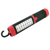 Фонарь кемпинг (автомобильный) на кристаллах 12V 0909, 24+2LED, +солн. батар.+батарейки+магнит