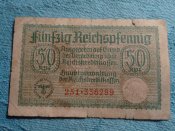 8 немецких бон 1937-1945. Рейхсмарки и рентмарки.