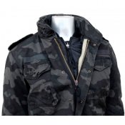 Тактическая куртка со съемной подкладкой "SURPLUS REGIMENT M 65 JACKET" Washed black camo