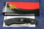 Складной нож Spyderco Military C36 Replica. Черная рукоять.