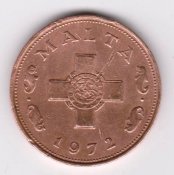 1 цент = 1972 г. = Мальта