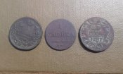 3 медных монеты РИ