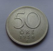 50 эре. Швеция 1950г. Ag.jpg